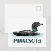 Minnesota Loon Briefkaart (Voorkant / Achterkant)