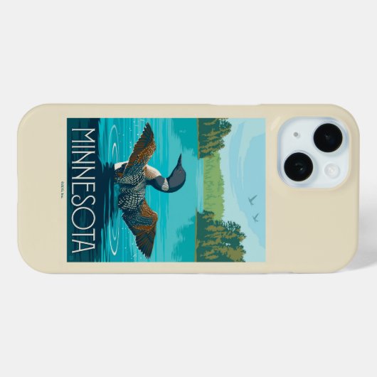 Minnesota | Loon Case-Mate iPhone Case (Achterkant (horizontaal))