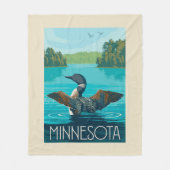 Minnesota | Loon Fleece Deken (Voorkant)