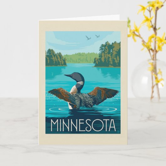 Minnesota | Loon Kaart (Gele Bloem)