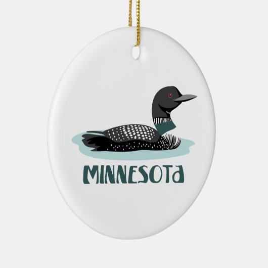 Minnesota Loon Keramisch Ornament (Rechts)