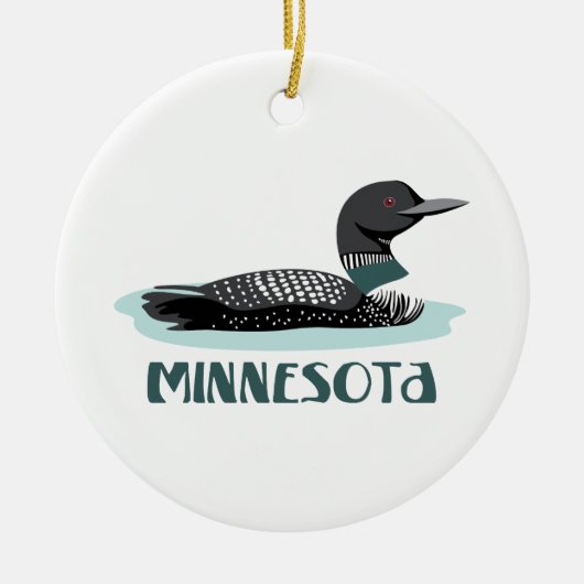 Minnesota Loon Keramisch Ornament (Voorkant)