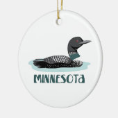 Minnesota Loon Keramisch Ornament (Links)