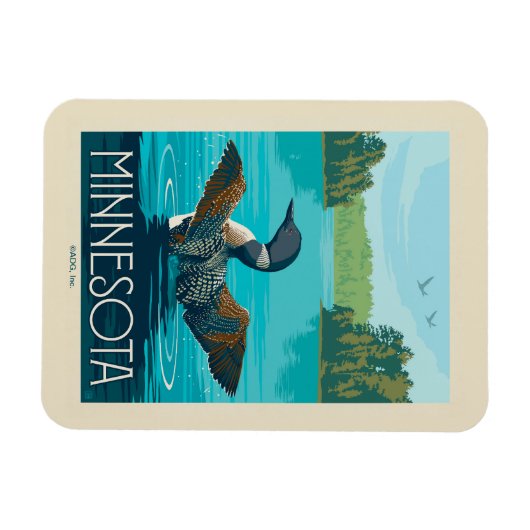 Minnesota | Loon Magneet (Horizontaal)