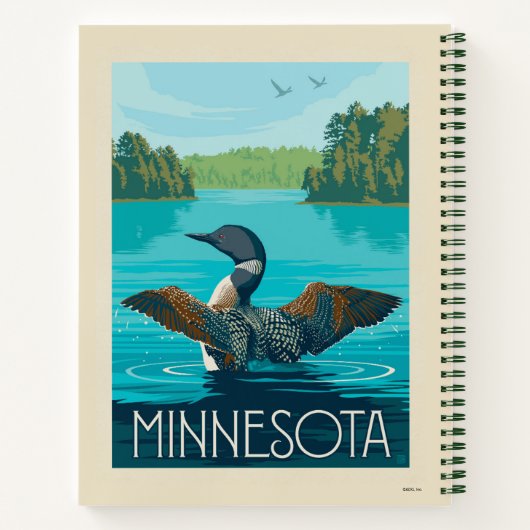 Minnesota | Loon Notitieboek (Achterkant)