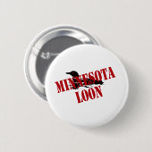 Minnesota Loon Ronde Button 5,7 Cm (Voorkant /achterkant)