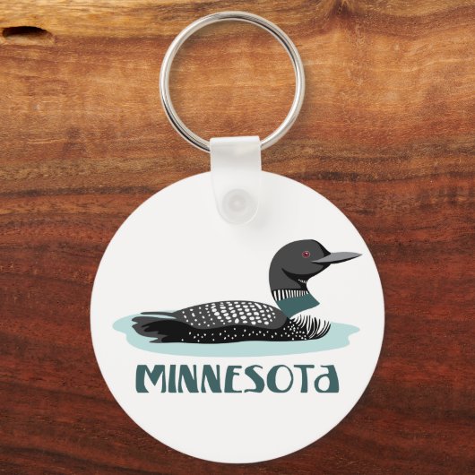 Minnesota Loon Sleutelhanger (Voorkant)