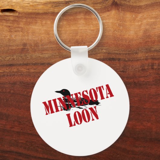 Minnesota Loon Sleutelhanger (Voorkant)