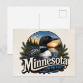 Minnesota Loon Staatsvogel Kunst Briefkaart (Voorkant / Achterkant)