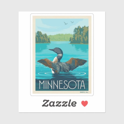 Minnesota | Loon Sticker (Vel)