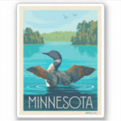 Minnesota | Loon Sticker (Voorkant)
