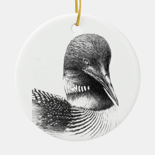 Minnesota Loon van William Martin Keramisch Ornament (Voorkant)