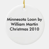 Minnesota Loon van William Martin Keramisch Ornament (Achterkant)