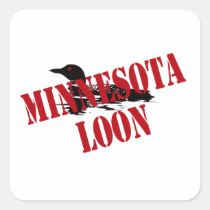 Minnesota Loon Vierkante Sticker