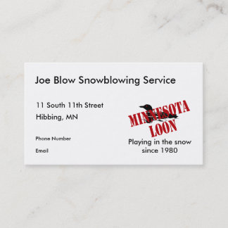 Minnesota Loon Visitekaartjes Afsprakenkaartje