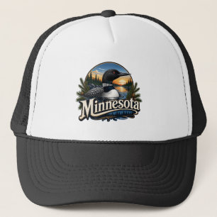 Minnesota Loon Vogel Natuur Kunst Trucker Pet
