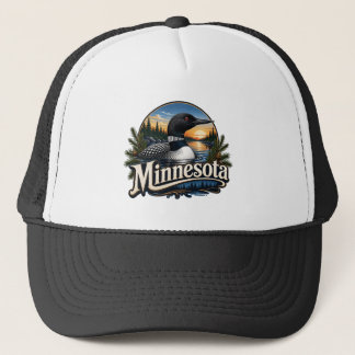 Minnesota Loon Vogel Natuur Kunst Trucker Pet