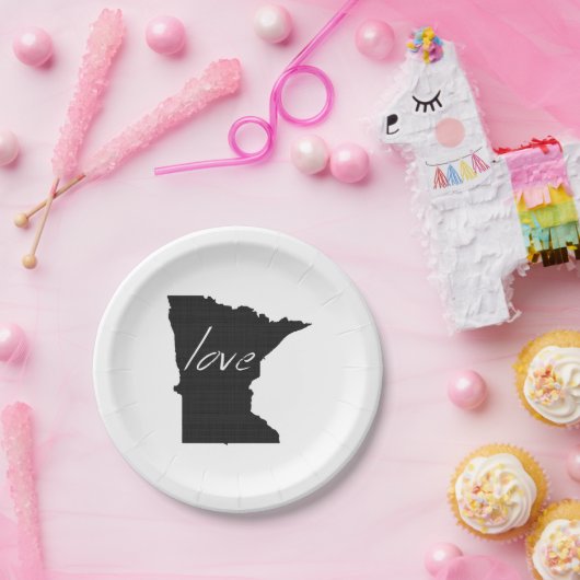 Minnesota Love Chalkboard Minnesotan Paper Party Papieren Bordje (Feest)