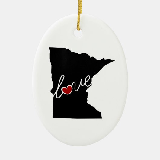 Minnesota Love. Gifts for MN Lovers Keramisch Ornament (Voorkant)