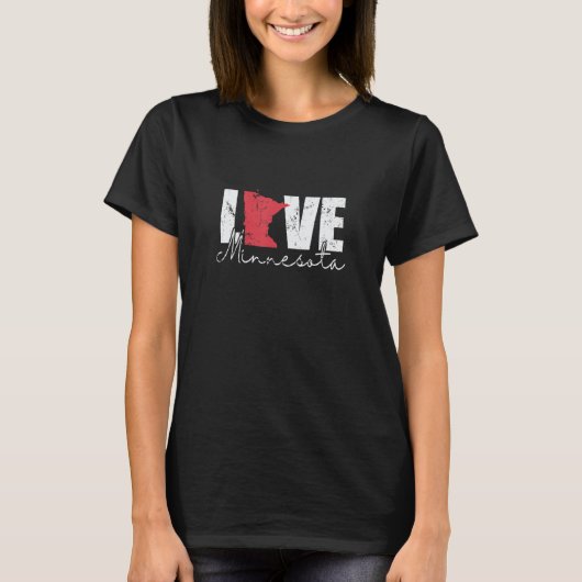 Minnesota Love USA America State T-shirt (Voorkant)