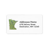 Minnesota Map Address Label (Voorkant)