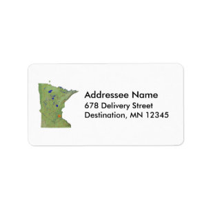 Minnesota Map Address Label