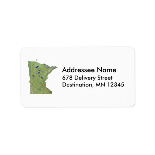 Minnesota Map Address Label (Voorkant)