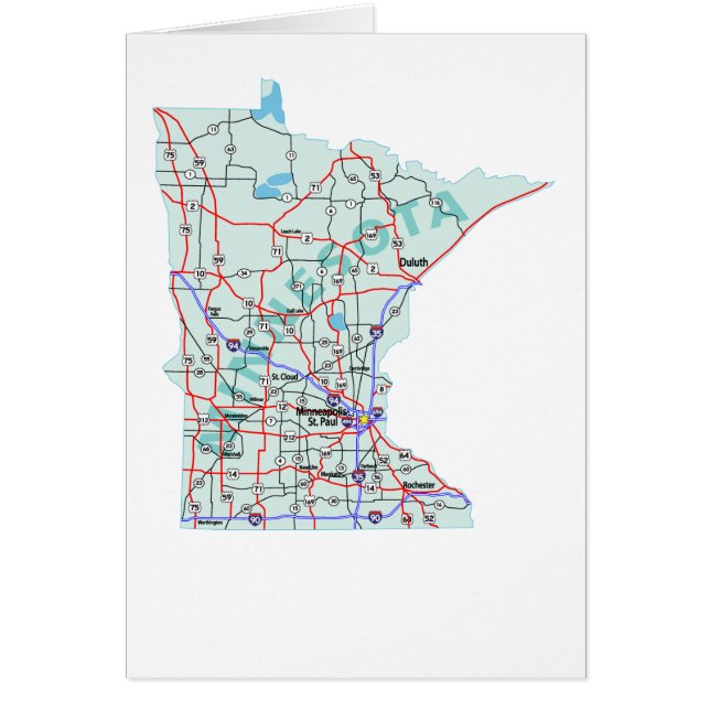 Minnesota Map Blank (Voorkant)
