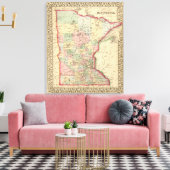 Minnesota Map door Mitchell Canvas Afdruk (Insitu (Woonkamer))