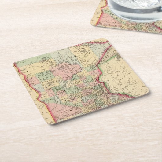 Minnesota Map door Mitchell Kartonnen Onderzetters (Schuin)