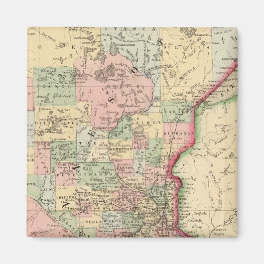 Minnesota Map door Mitchell Magneet (Voorkant)