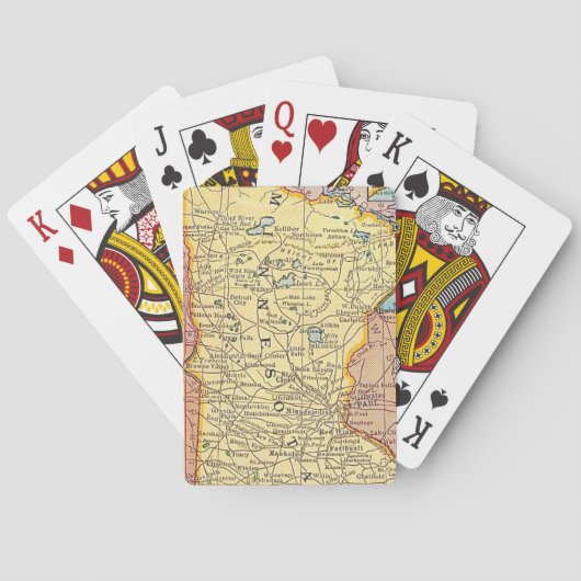 Minnesota Map Playing cards Pokerkaarten (Achterkant)