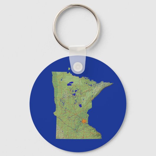 Minnesota Map Sleutelhanger (Voorkant)