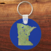 Minnesota Map Sleutelhanger (Voorkant)