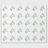 Minnesota Map Vorm grijs met wit hart Cadeaupapier (Vlak)