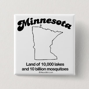 MINNESOTA - "MINNESOTA STATE MOTTO" T-shirts en G Vierkante Button 5,1 Cm