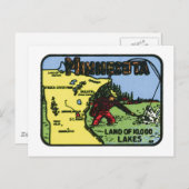 Minnesota MN  label Briefkaart (Voorkant / Achterkant)
