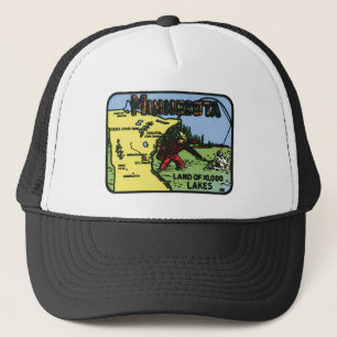 Minnesota MN  label Trucker Pet