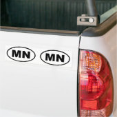 Minnesota MN ovaal Bumpersticker (Op Truck)