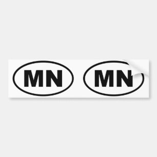 Minnesota MN ovaal Bumpersticker