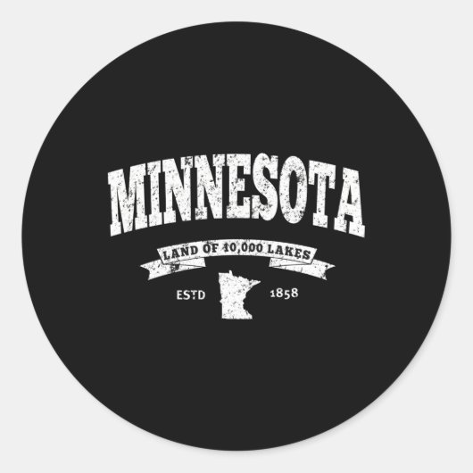 Minnesota Mn Ronde Sticker (Voorkant)