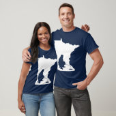 Minnesota MN State Map Ice Vist T-shirt (Unisex)