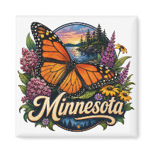 Minnesota Monarchvlinder en Wilde Bloemen