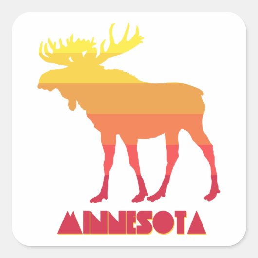 Minnesota Moose Vierkante Sticker (Voorkant)