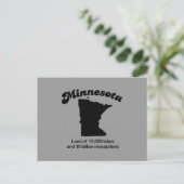 Minnesota Motto - Land van 10.000 meren Briefkaart (Staand voorkant)