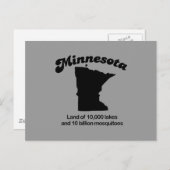 Minnesota Motto - Land van 10.000 meren Briefkaart (Voorkant / Achterkant)