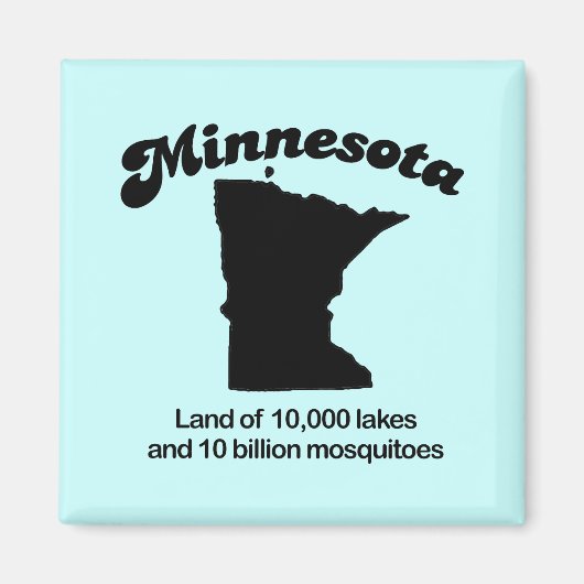 Minnesota Motto - Land van 10.000 meren Magneet (Voorkant)