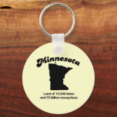 Minnesota Motto - Land van 10.000 meren Sleutelhanger (Voorkant)