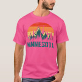  Minnesota Mountains Natuur Wandelen Retro 80 T-shirt (Voorkant)