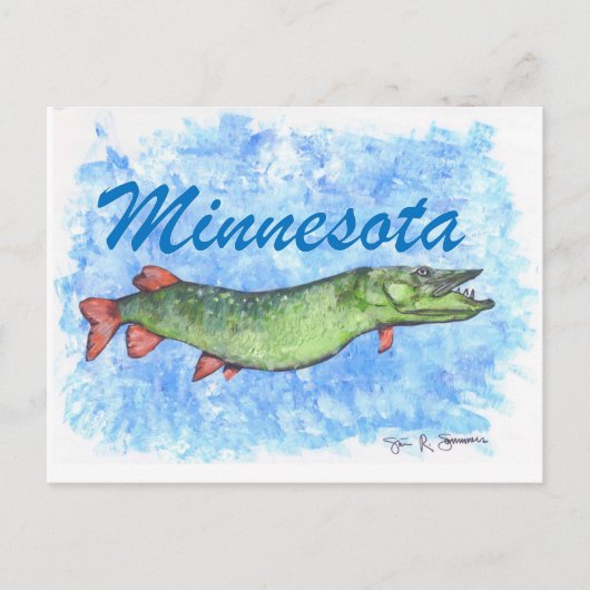 Minnesota Musky Briefkaart (Voorkant)